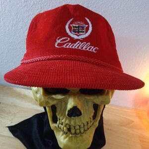 Deadstock Vintage Cadillac Corduroy Rope Slide Back Hat